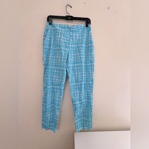 Blue and White Plaid Pants Relaxed Fit Great for Golfing